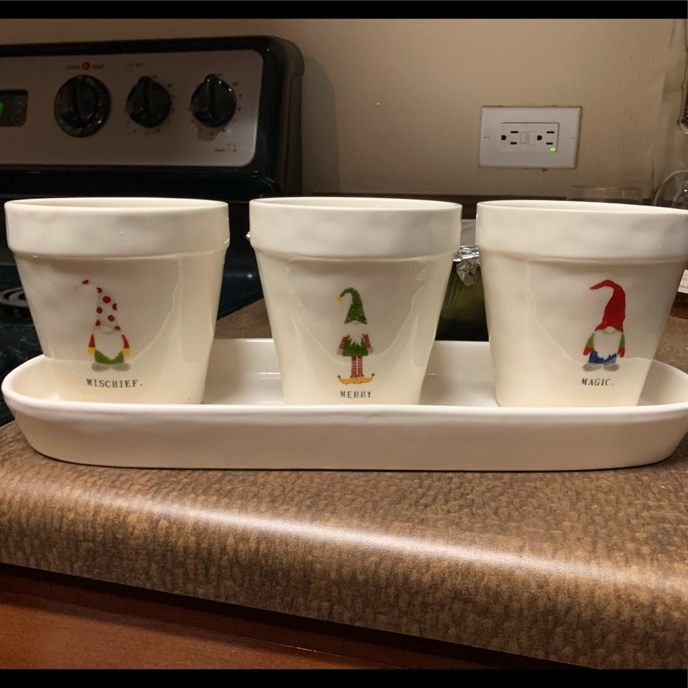 Rae Dunn Flower Pot Trio